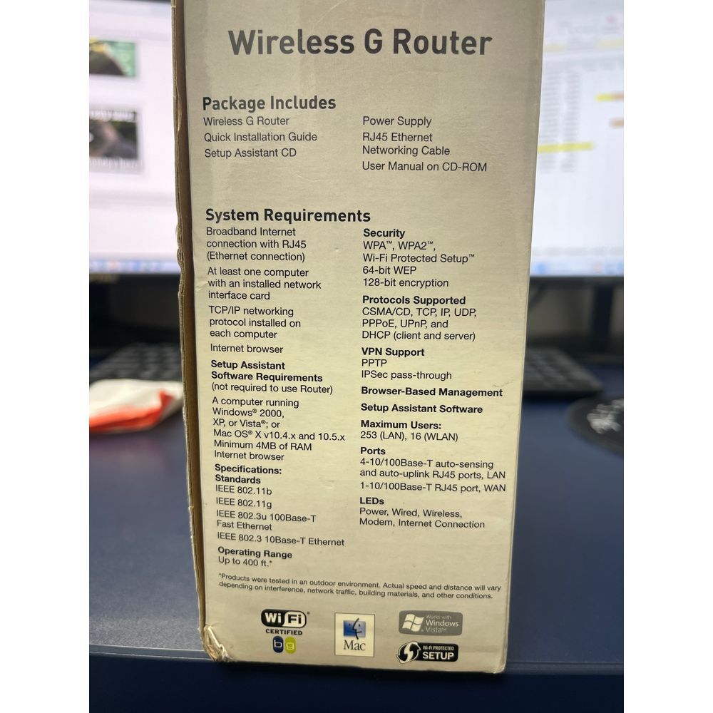 Belkin Wireless G Router High-Speed Internet Connection Sharing‎ Device - Picture 2 of 5